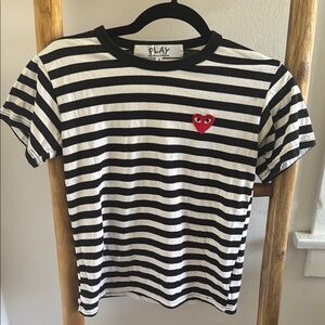 Comme des garçons Black and White Short Sleeve Tee